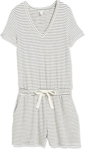Vista 6 de Tienda Essentials Mameluco de manga corta con cuello en V para mujer (anteriormente ritual diario)