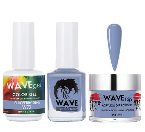 Vista 3 de WAVEGEL - Juego de gel de remojo, laca de uñas y polvo acrílico a juego - Colección Simplicity - #P109 Blizzard