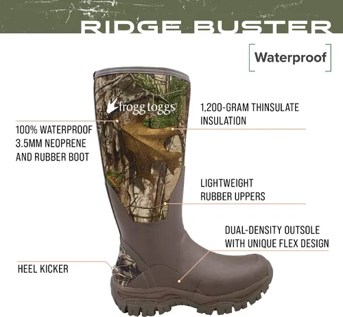 Vista 2 de FROGG TOGGS Ridge Buster - Botas de goma impermeables para hombre