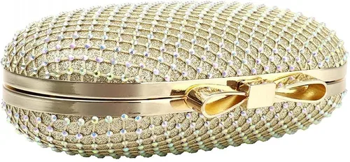 Vista 4 de Bolso cruzado con asa superior para mujer, bolso de noche con cuentas brillantes, bolso de mano para fiesta, graduación, boda, cóctel