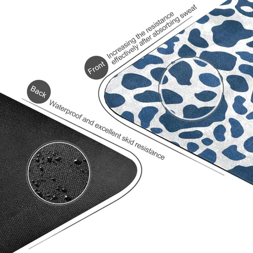Vista 4 de Blue Leopard Yoga Mat Non Slip Thick Kids Eco Friendly Rubber Workout Foldable Yoga Mat Women Exercise