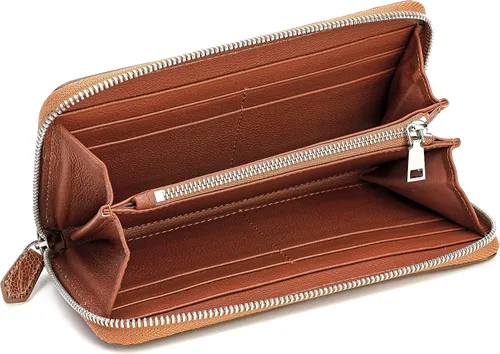 Vista 5 de Cartera de cuero de cocodrilo genuino para hombre cartera de lujo hecha a mano Marrón Minimalista