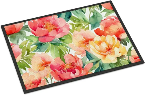 Vista 7 de Caroline's Treasures DAC1621MAT - Felpudo con diseño de camelia en acuarela de 18 x 27 pulgadas, tapete para puerta delantera, para interiores