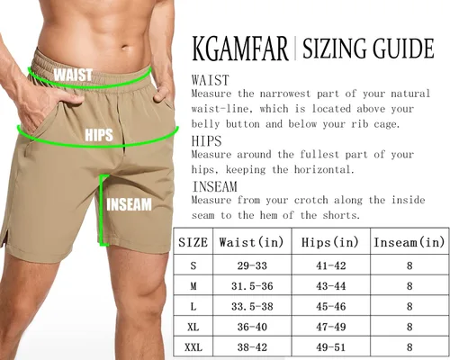 Vista 7 de Kgamfar Pantalones cortos deportivos para hombre, de secado rápido, con cordón en la cintura, pantalones cortos atléticos para gimnasio
