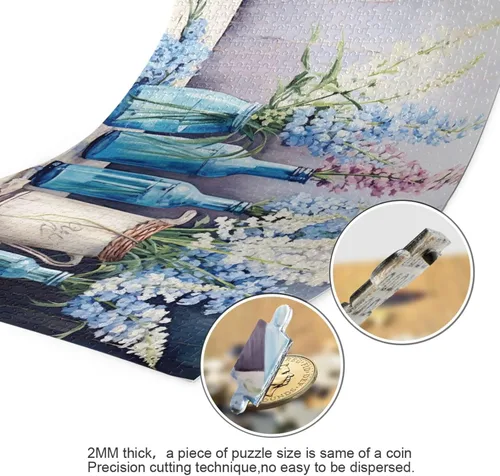 Vista 3 de Vase Flower Jigsaw Puzzles 500 Pieces for Adults with Mesh Storage Bag 2011390