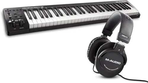 Vista 2 de M-AUDIO Keystation 49 Controlador MIDI en Paquete con Auriculares para Grabación de Estudio, Producción Musical, Podcasting, Transmisión