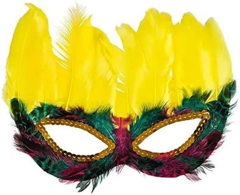 Vista 8 de 4E's Novelty - Máscaras de plumas de fantasía, 12 estilos, para Mardi Gras