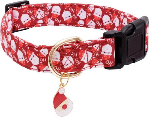 Vista 24 de Faygarsle - Collar de algodón para perros, collar de diseñador para hembras, tamaños pequeños, medianos y grande, diseño de flores con dijes de Beige