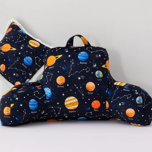 Vista 9 de A Nice Night - Almohada para niños para apoyar la espalda al leer y ver TV, almohada para cama con cómodo respaldo para descansar, ideal