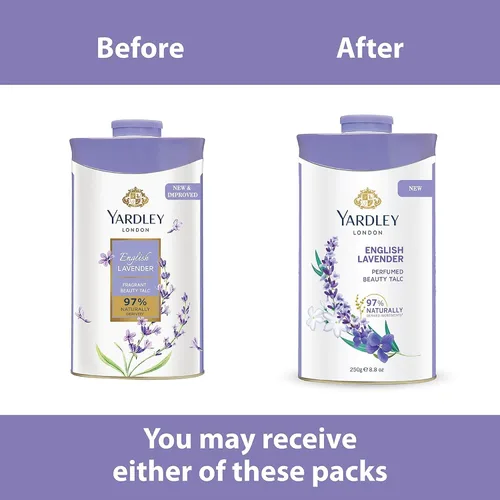 Vista 10 de Talco desodorante perfumado Yardley London con lavanda inglesa, polvo de talco 100gm, 3.5 onzas
