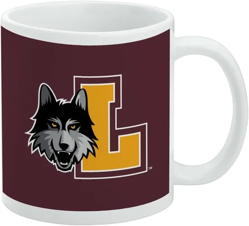 Vista 421 de Taza de cerámica con el logotipo principal de la Universidad Rider, taza de regalo novedosa para café, té y bebidas calientes, 11oz, blanca