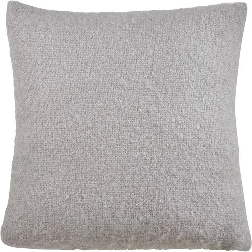 Vista 2 de SARO LIFESTYLE Angora Collection - Almohada de plumón de mohair sintético, 22 pulgadas, color gris