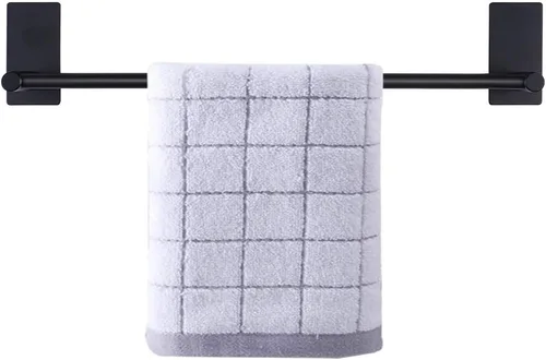 Vista 13 de NearMoon toallero de barra autoadhesivo de acero inoxidable para baño, soporte para colgar toallas en la pared, estilo contemporáneo, sin