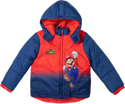 Vista 2 de SUPER MARIO Nintendo Yoshi Toad Princess Peach - Chaqueta acolchada con cremallera para niños pequeños a grandes