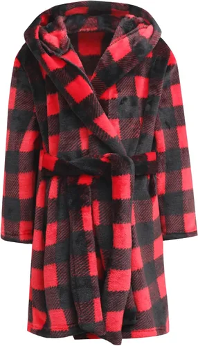 Vista 16 de Batas con Capucha de Forro Polar para Niñas, Bata de Baño Suave Premium Mullida para Niños para Regalos, 2-12 Años Lavanda