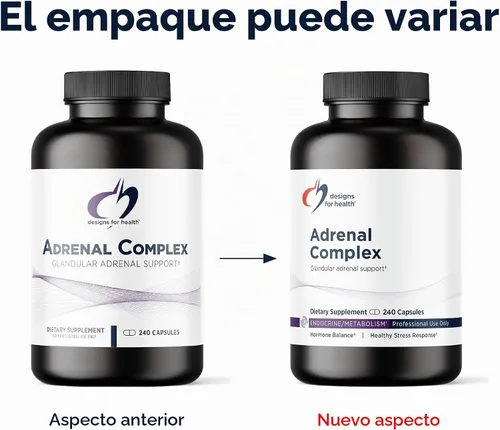 Vista 4 de Designs for Health Complejo suprarrenal (240 cápsulas)