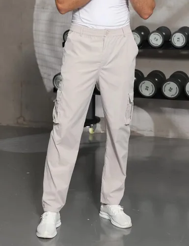Vista 5 de Pantalones de carga para hombre, ligeros, tácticos, para senderismo, ajuste clásico, múltiples bolsillos