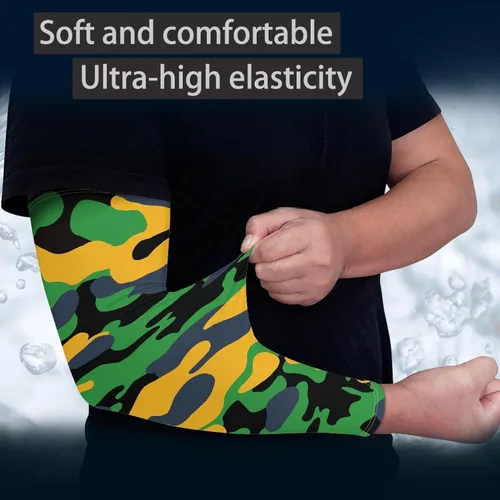 Vista 85 de CLOHOMIN Mangas para brazos, protección solar, mangas de compresión, cubierta de tatuaje para mujeres y hombres, manga deportiva atlética refrescante