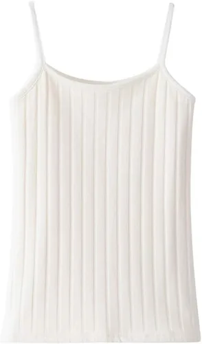 Vista 2 de Camiseta sin mangas con tirantes delgados térmicos para mujer, con forro polar