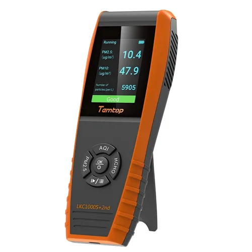 Vista 9 de Temtop Monitor PM2.5 P600, medidor esencial de partículas de aire PM2.5 PM10 probador de calidad del aire para detección de contaminación del aire