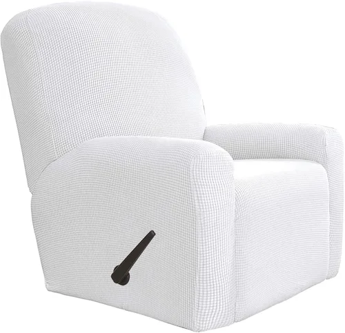 Vista 23 de Easy-Going Funda Elástica para Sofá Reclinable Cobertor de Sofá 4 Piezas Protector de Muebles Sofá Suave con Fondo Elástico Poliéster Spandex Tela