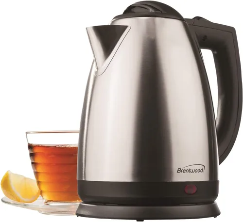 Vista 2 de Brentwood KT-1800 2L Hervidor eléctrico inalámbrico de acero inoxidable