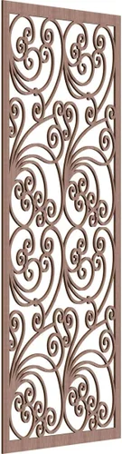 Vista 66 de 9 3/8"W x 24 3/8"H x 1/4"T Marilla Decorativos Paneles de Pared de Madera Calado, Abedul