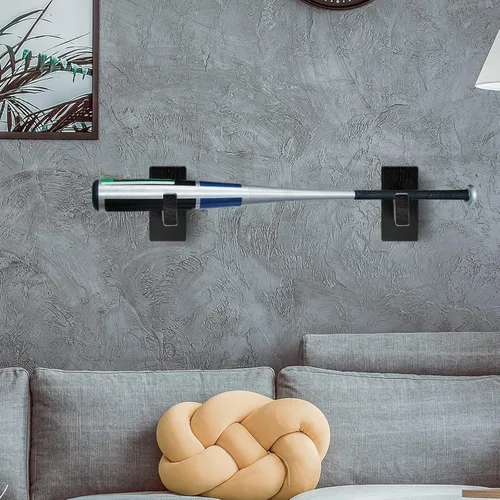 Vista 6 de Alpinista Soporte de pared para bate de béisbol, soporte de pared horizontal para bate de béisbol para exhibición