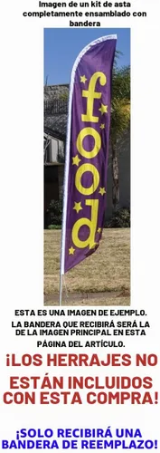 Vista 2 de Burgers Feather Banner Swooper - Letrero de bandera de repuesto, solo bandera