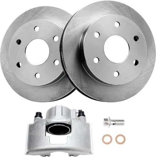 Vista 12 de Detroit Axle - Kit de freno delantero para Toyota RAV4 Prius V Lexus HS250h Scion xB Rotores de freno de disco de 10.83 pulgadas Pinza de freno