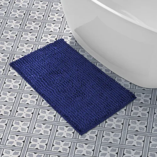 Vista 20 de Laura Ashley - Juego de 2 tapetes de baño de chenilla suave, 20 x 34 pulgadas, color azul