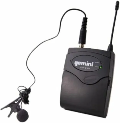 Vista 8 de Gemini Auriculares UHF de doble canal y sistema de micrófono de solapa