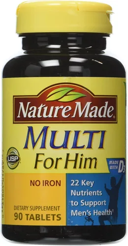 Vista 9 de Nature Made Multivitamínico para él, multivitaminas para hombre sin planchado, apoyo nutricional diario, vitaminas y minerales Nature Made Multi