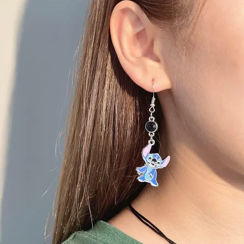 Vista 2 de ZHUOXING - Aretes de punto para mujeres y niñas Ohana significa regalos de joyería familiar para niñas regalo de puntada regalos de Navidad regalos
