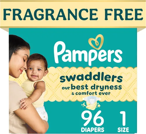 Vista 32 de Pañales talla 1, 32 unidades – Pañales desechables Pampers Swaddlers