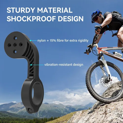 Vista 3 de CYCPLUS Soporte delantero para bicicleta diseñado para todos los ordenadores de ciclismo, Garmin Edge 520 530 820 830 1000 GPS y otros modelos