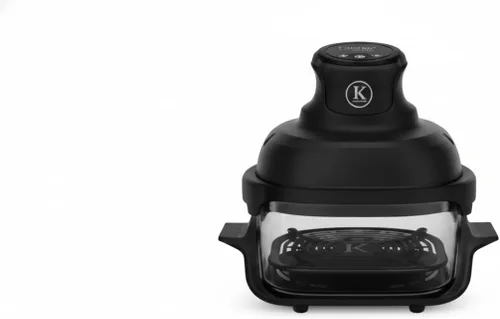 Vista 2 de Kitchen Elite ClariFry - Freidora de aire digital de 6 cuartos de galón, 1500 W, negra, freidora de aire con pantalla táctil con temperatura