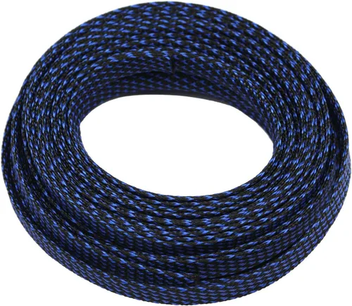 Vista 32 de Funda de cable de alambre expandible PET de 30 pies (1/2 pulgada, negro)