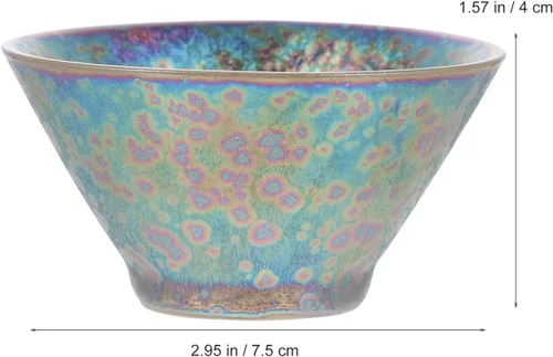 Vista 9 de LIFKOME Taza de té china hecha a mano Jian Ware JianZhan Taza de té china imitación de la dinastía tradicional de la canción JianZhan Temmoku Negro
