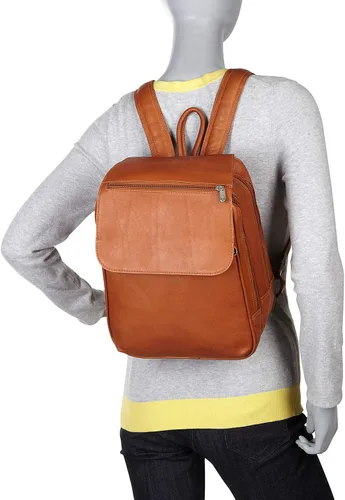 Vista 9 de Piel Leather Mochila para tablet con solapa, Saddle, Mochila para tablet con solapa