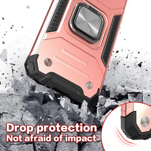 Vista 5 de Funda delgada para iPhone 13 Pro Max con protector de pantalla, absorción de golpes, resistente a prueba de caídas, con soporte, funda protectora