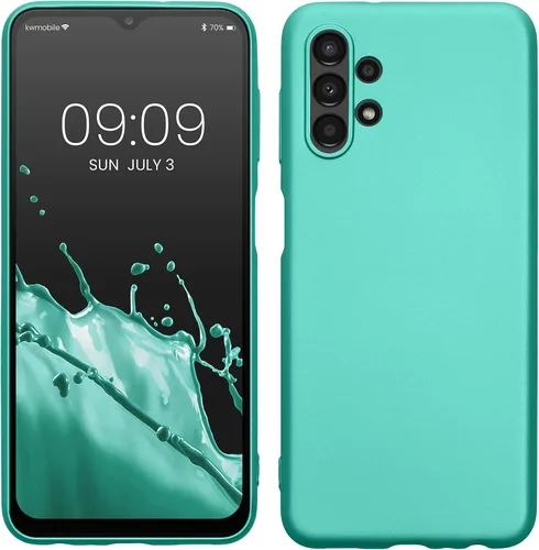 Vista 78 de kwmobile Funda compatible con Samsung Galaxy A12 - Funda protectora de silicona TPU suave y delgada - Azul Báltico