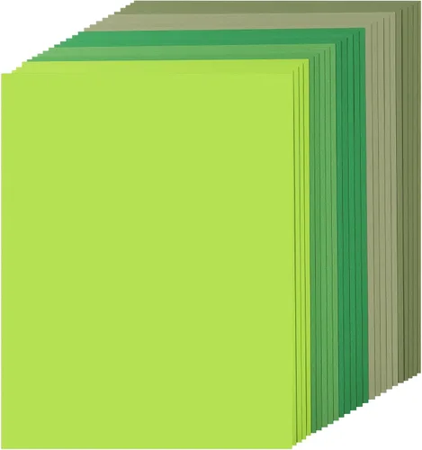 Vista 26 de 24 hojas de papel de cartulina de 6 colores de 8.5 x 11 pulgadas, papel de doble cara de 92 libras/8.82 oz/m², papel grueso de construcción