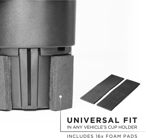 Vista 5 de Limitless Dual CupStation - Portavasos expandible 2 en 1 con base giratoria de 360°, color negro