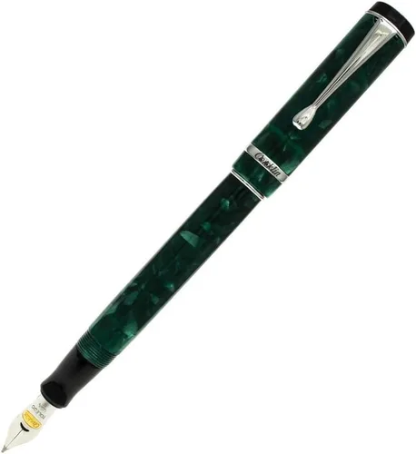 Vista 20 de Conklin Duragraph Pluma estilográfica Abalone Nights - Punta mediana, elegante instrumento de escritura con exquisito acabado de abulón