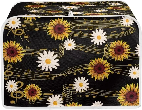 Vista 36 de chaqlin Cubierta para tostadora con estampado de chocolate, 2 rebanadas, resistente a las manchas, cubierta para horno de pan de diseño divertido