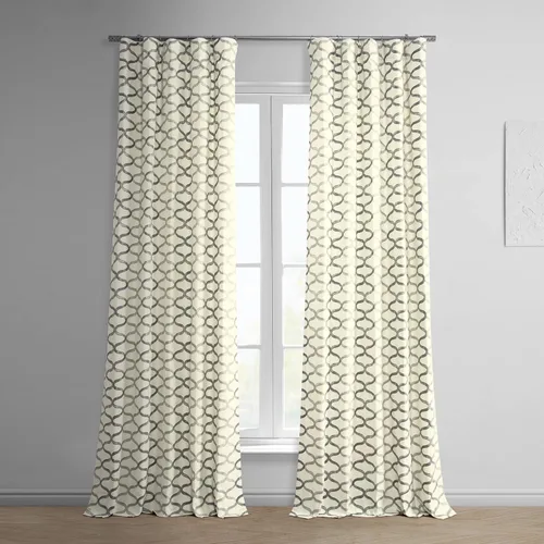 Vista 14 de HPD Half Price Drapes Cortinas florales de algodón de lujo con estampado de 84 pulgadas de largo (1 panel), modernas cortinas de oscurecimiento