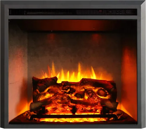 Vista 7 de RICHFLAME Gavin 23 Pulgadas Chimenea Eléctrica de Inserción con Tronco y Altavoz, Diseñada para Montaje en Pared, Apertura para Quema de Madera