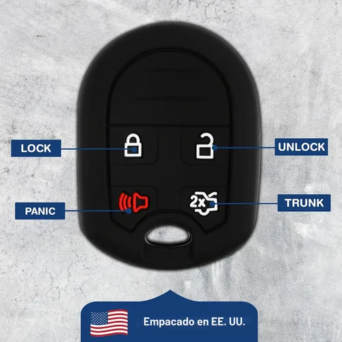 Vista 6 de KeylessOption Funda de Llave de Reemplazo para Ford Edge Escape Explorer Flex Focus Fusion Mustang Taurus 2007 2008 2009 2010 2011 2012 2013 2014