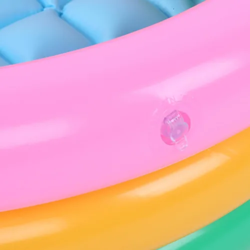 Vista 9 de Piscina inflable para bebés y niños, 3 anillos para niños, piscina de lavabo de PVC, piscina redonda suave para bebés y niños pequeños, para playa